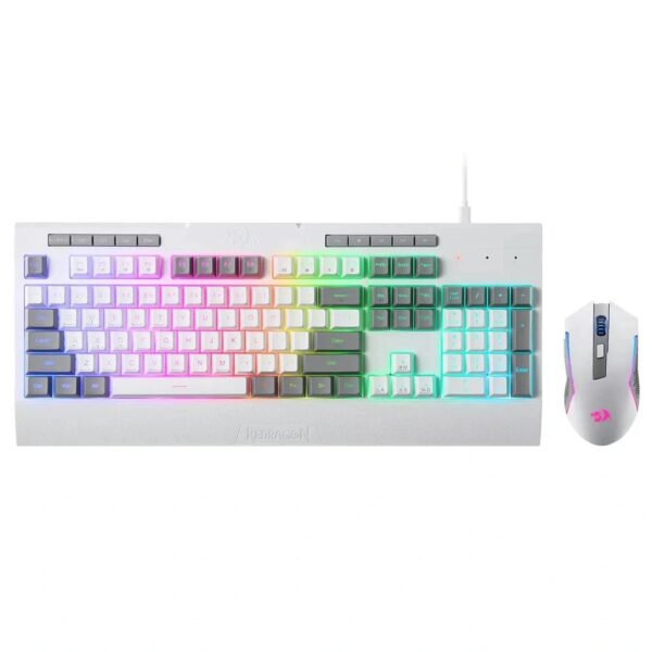 Redragon S151W K525W + M616W RGB Wired Gaming Keyboard & Mouse 2-in-1 Combo – White Edition