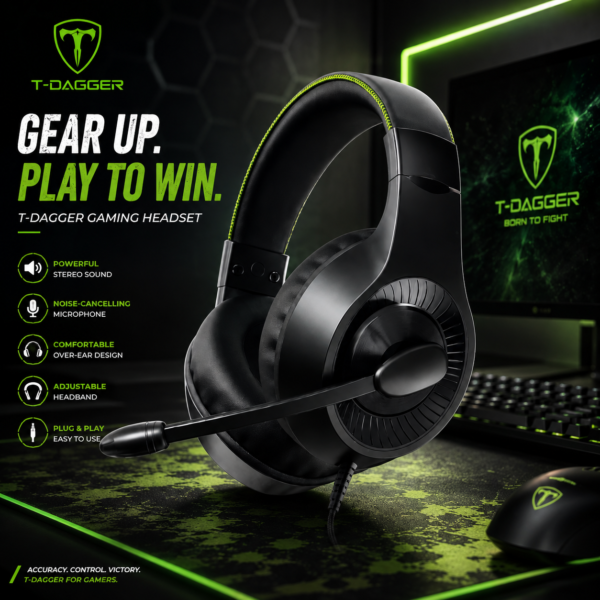 T-Dagger GEERAZ TRGH113 40mm Drivers Gaming Headset